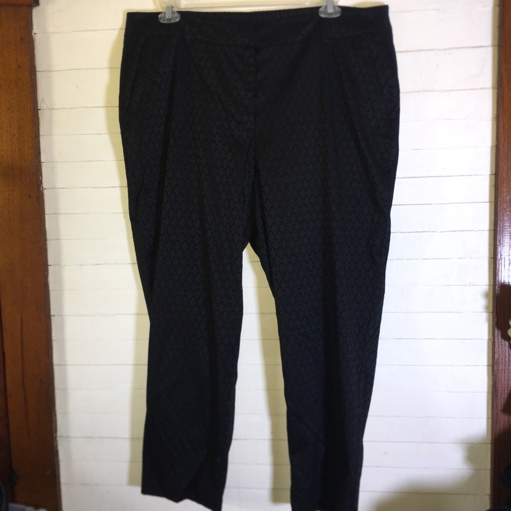 Lane Bryant Black Pants Diamond Textured Fabric